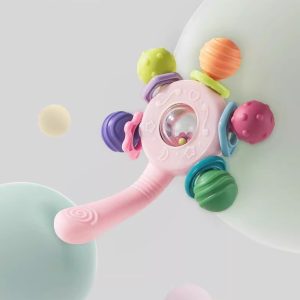 Merrytime-Infant toys,Palm Teether, Baby Teething Toys, Food Grade Silicone Teethers for Babies 0-6 Months/6-12 Months.